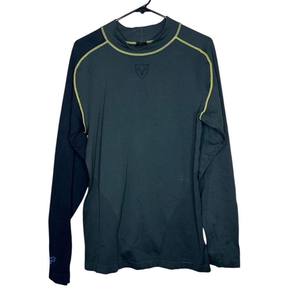 Scent Shield S3 Mens XL‎ Base Layer Shirt Hunting Long Sleeve Gray Yellow XL